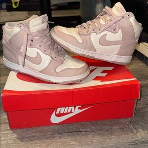 Phantom Pink&Oxford White Women Nike Dunk High Sneakers